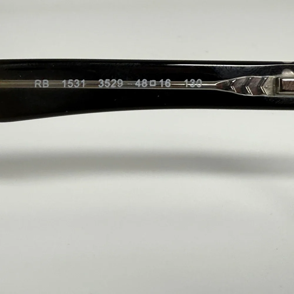Ray-Ban‎ RB 1531 3529 Black Rectangular Eyeglasses Frames 48-16-130 22261